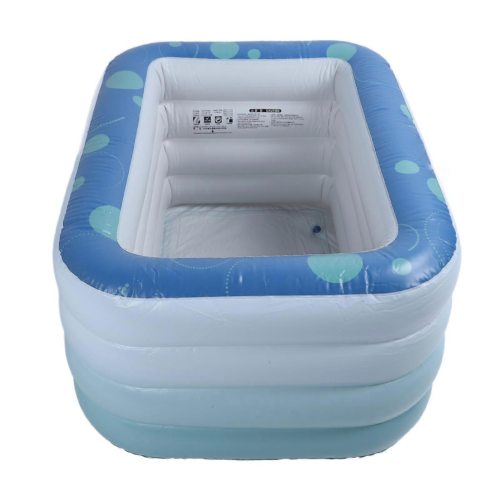 Inflatable Infant Pool 1.2m Green 4-Layer Foldable Bathtub