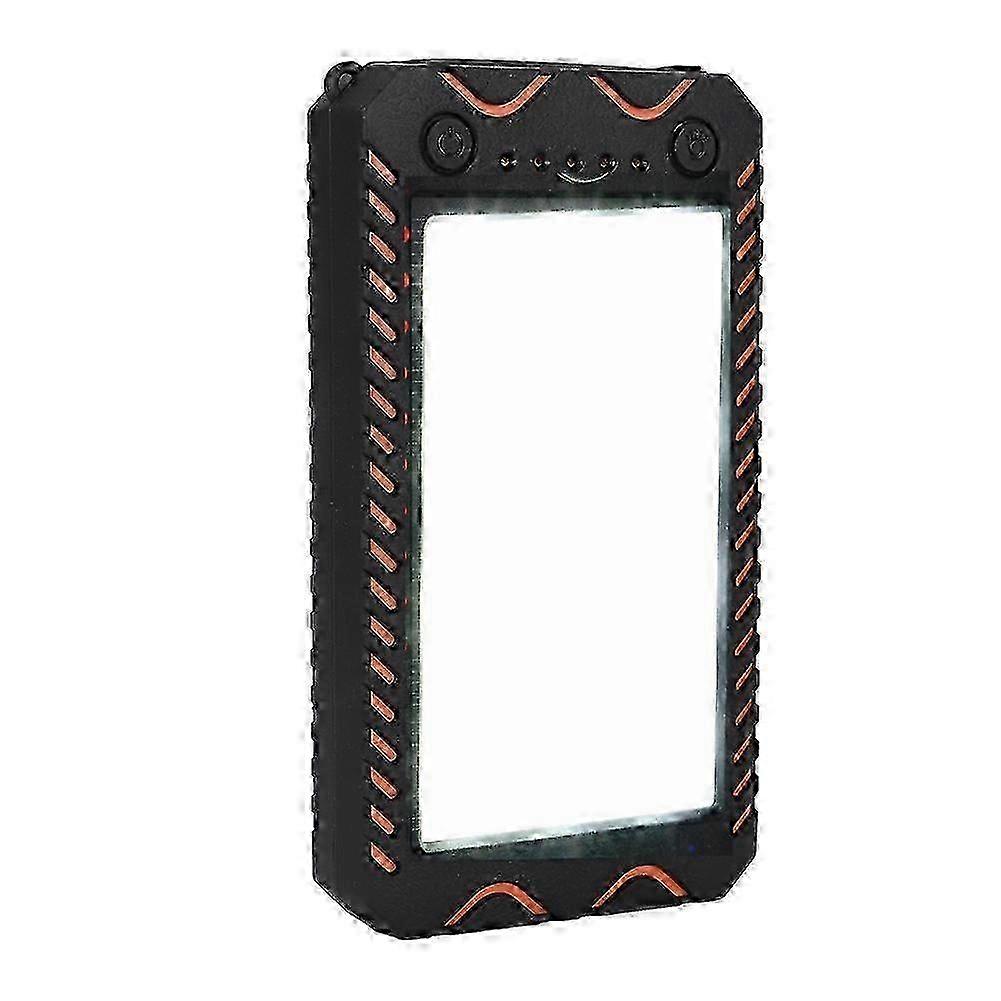 10000mAh Solar-Powered Power Bank with USB Port and Built-in Compass