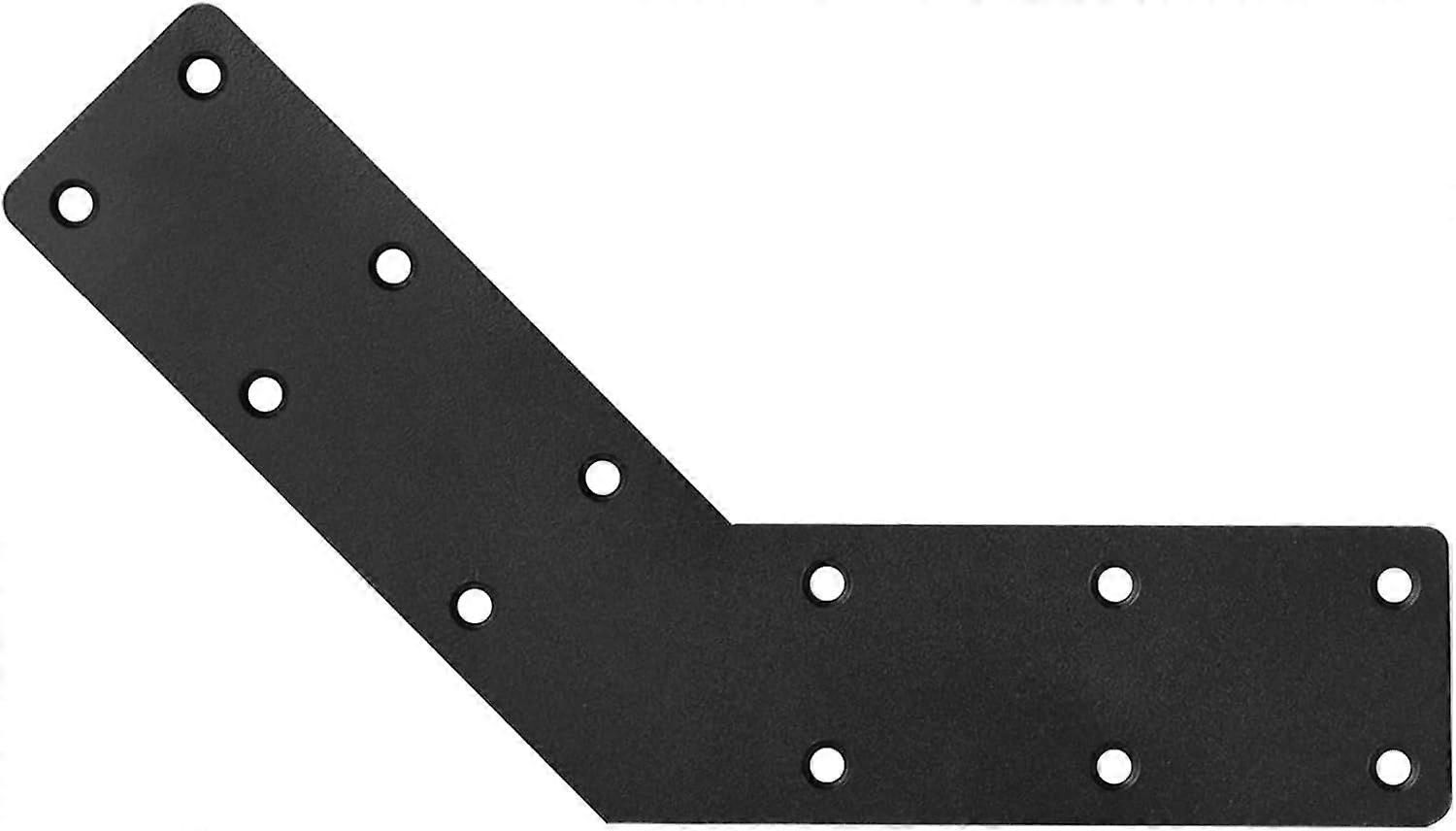 SeraphinaT 6 Pack 135 Degree Angle Bracket, 2" Width Black Steel Mending Plate