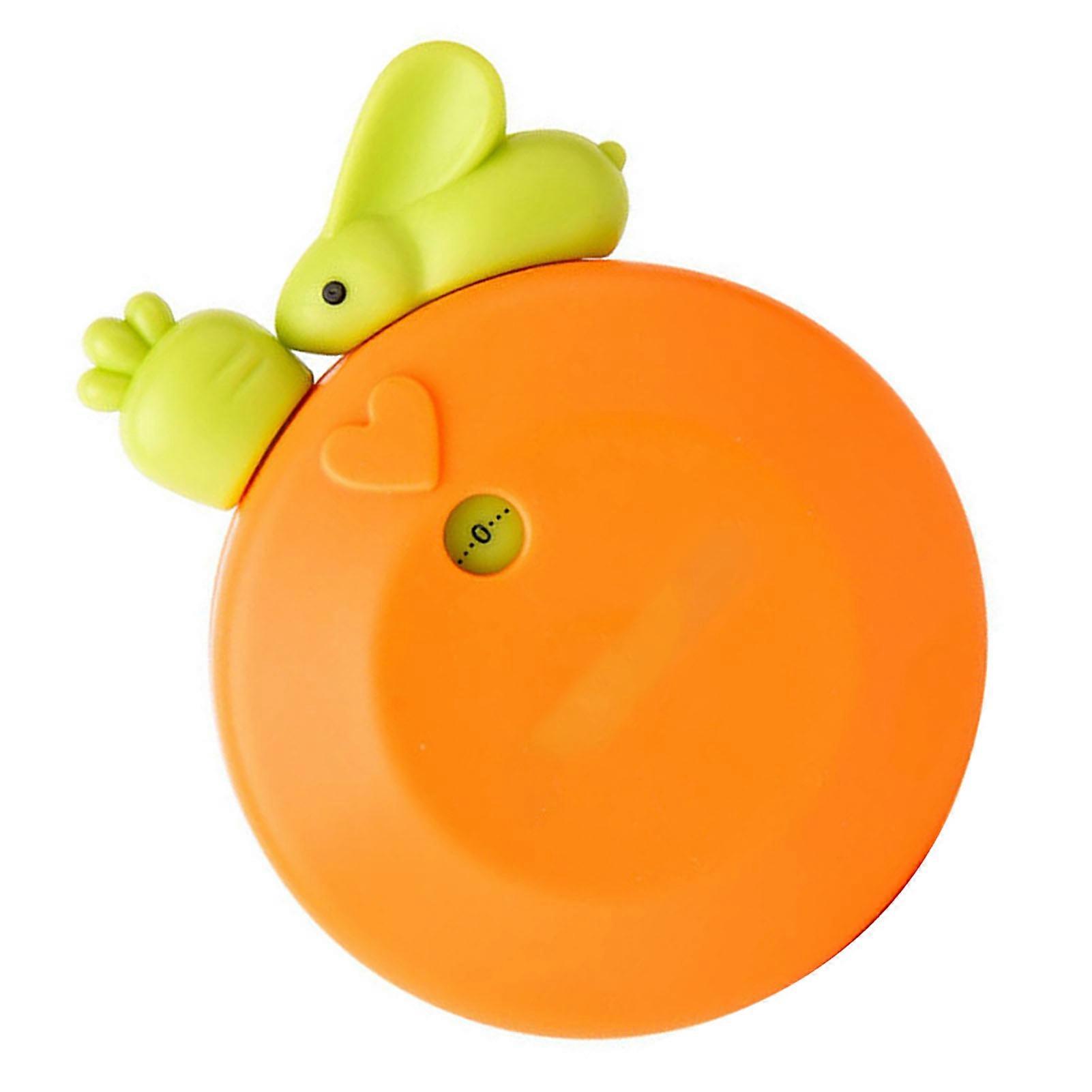 Cute Orange Cartoon Mechanical Kitchen Timer 100g, Adsorption