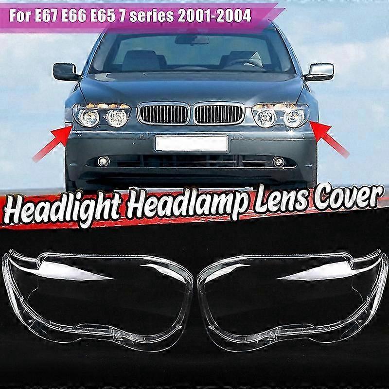 7 Series Headlight Lens Cover Replacement 2001-2004 - Side Light Shade Shell Glass for E65 E66 E67 Models