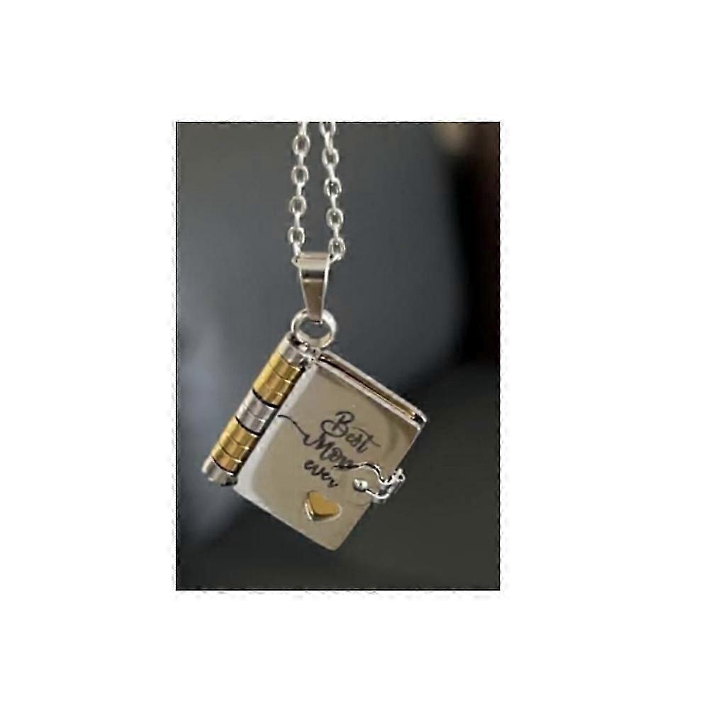 openable book necklace i love you adjustable multi layer choker