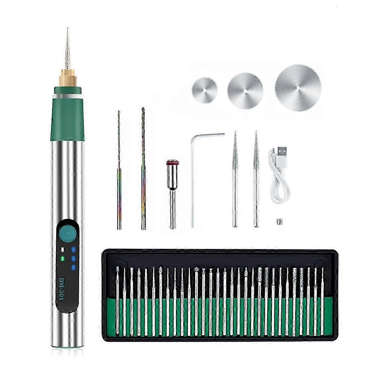 Penna per incisione fai-da-te, strumento per incisione a penna artigianale portatile senza fili, penna per incisione elettrica per metallo