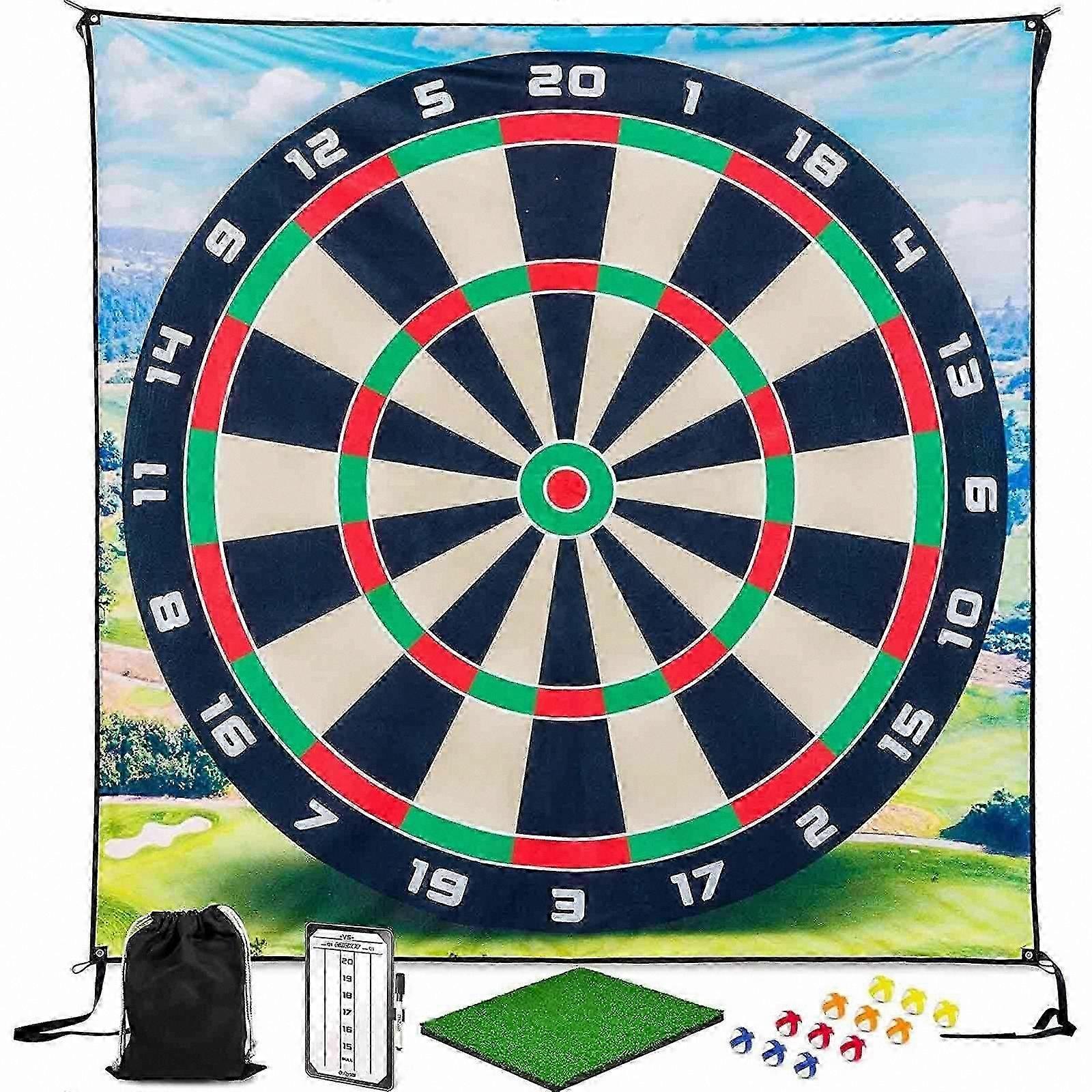 Outdoor Golf Chipping Game Set for Fun Activities & Dart Target Practice Challenges