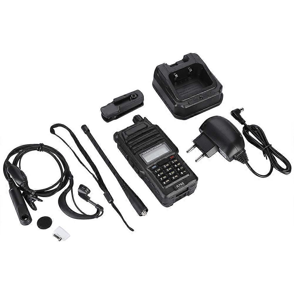1Pcs Handheld 128Channels Radio Walkie Talkie BF-R760 EU Plug 100-240V