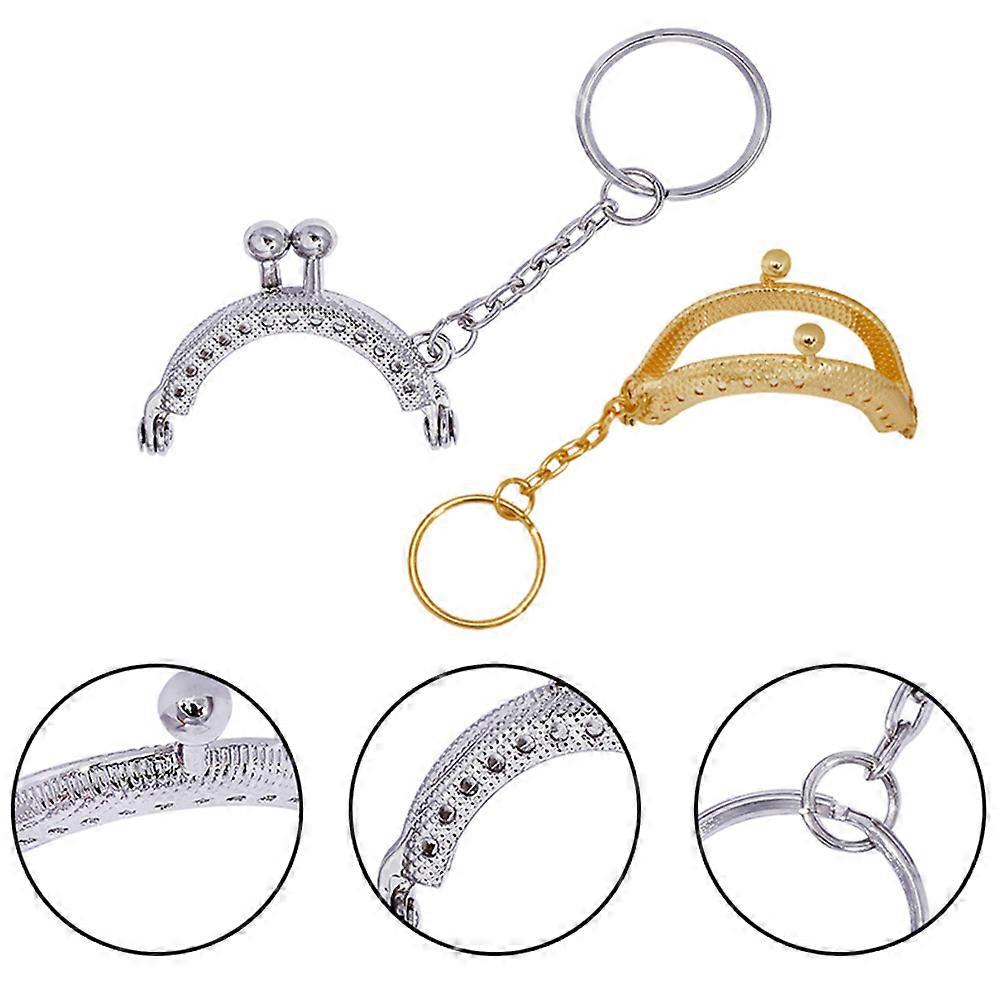 Clutch Bag Frame Key Chains In Silver Color For Bag Accessories And Wallet Repair Perfect For Friends And Families 1Pcs