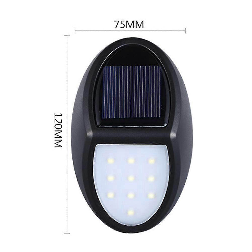 Solar Outdoor Wall Light with ABS Material Black Color for Lighting Use Waterproof and Durable 4.5 Inches