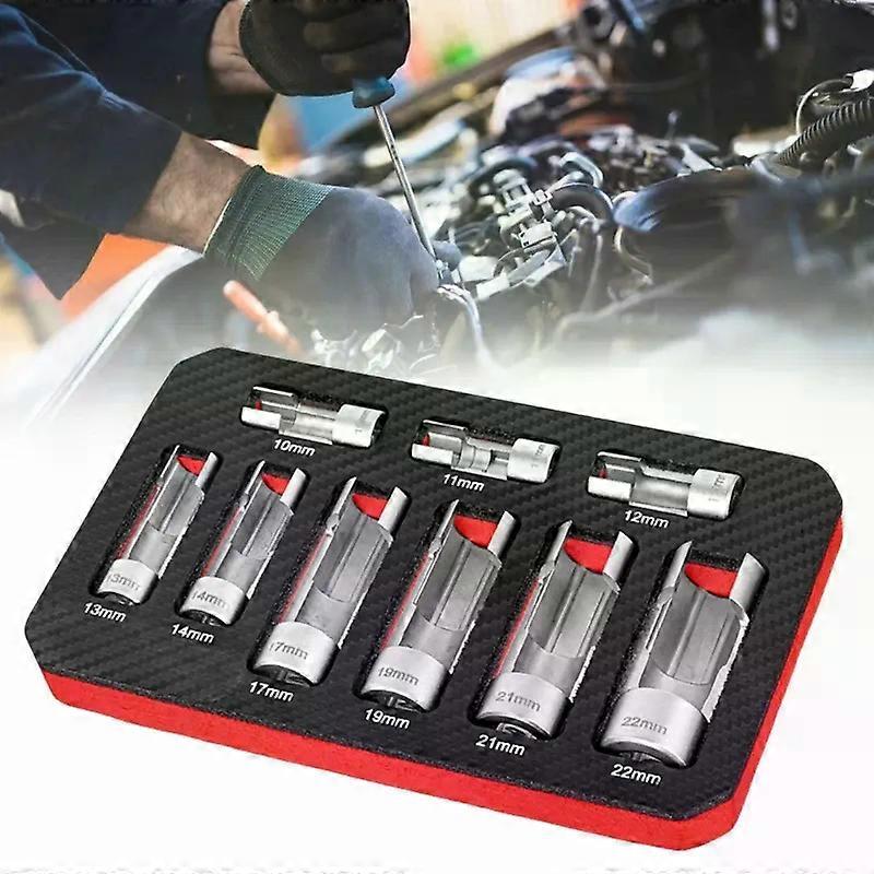 9Pcs Oxygen Sensors Socket Set O2 Sensors Removal Tool Oil Pressure Sensors Socket Wrench Set 10-22mm