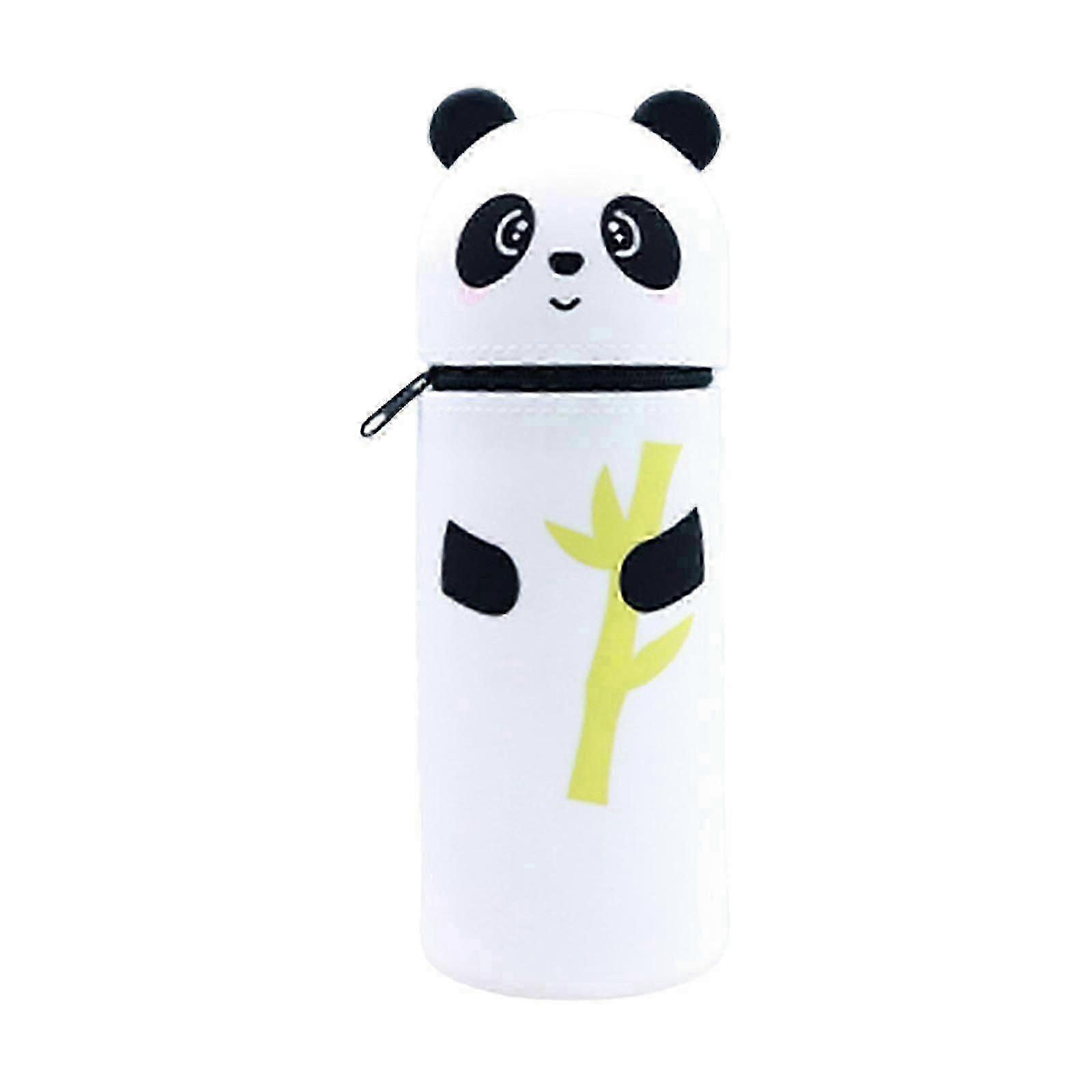Large Capacity Soft Silicone Telescoping Pencil Case with Stand-Up Design and Pen Pouch