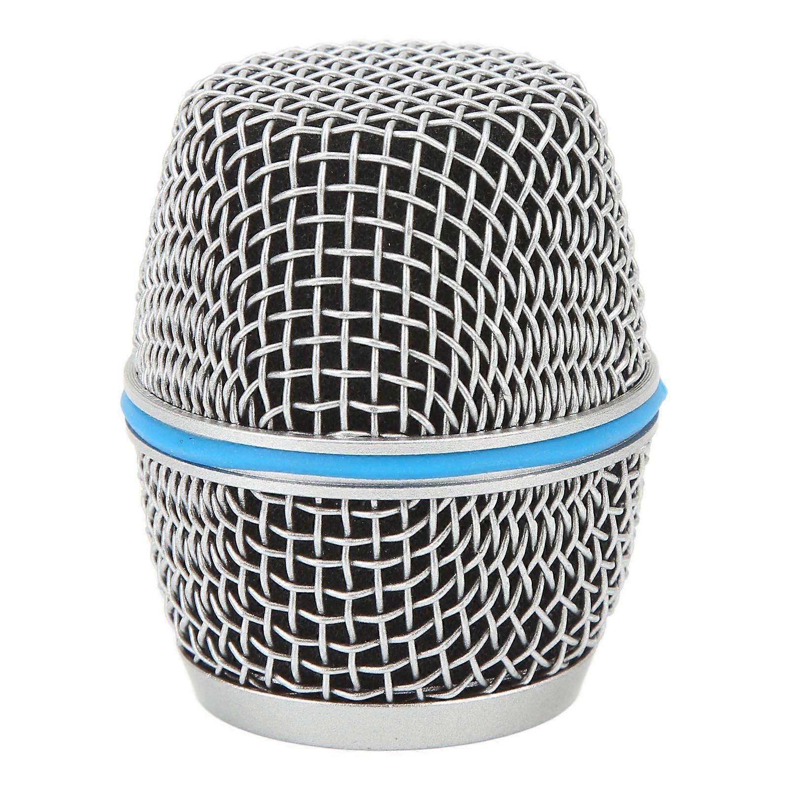 Microphone Ball Head Mesh Grill Inner Foam Filter Stainless Steel Grille Mic Ball Head Replacement for Beta87A