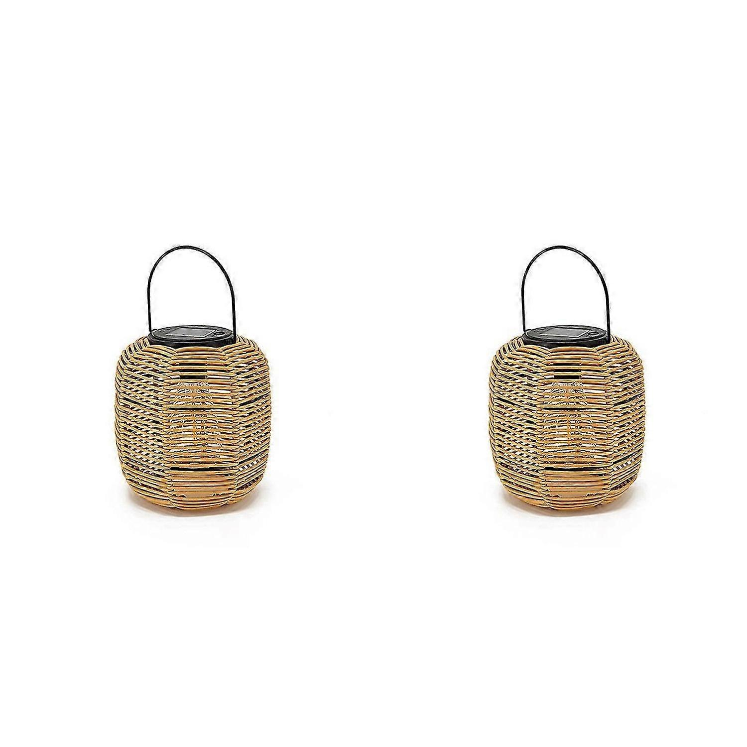 Solar Rattan Hanging Lantern,Solar Lantern with Handle