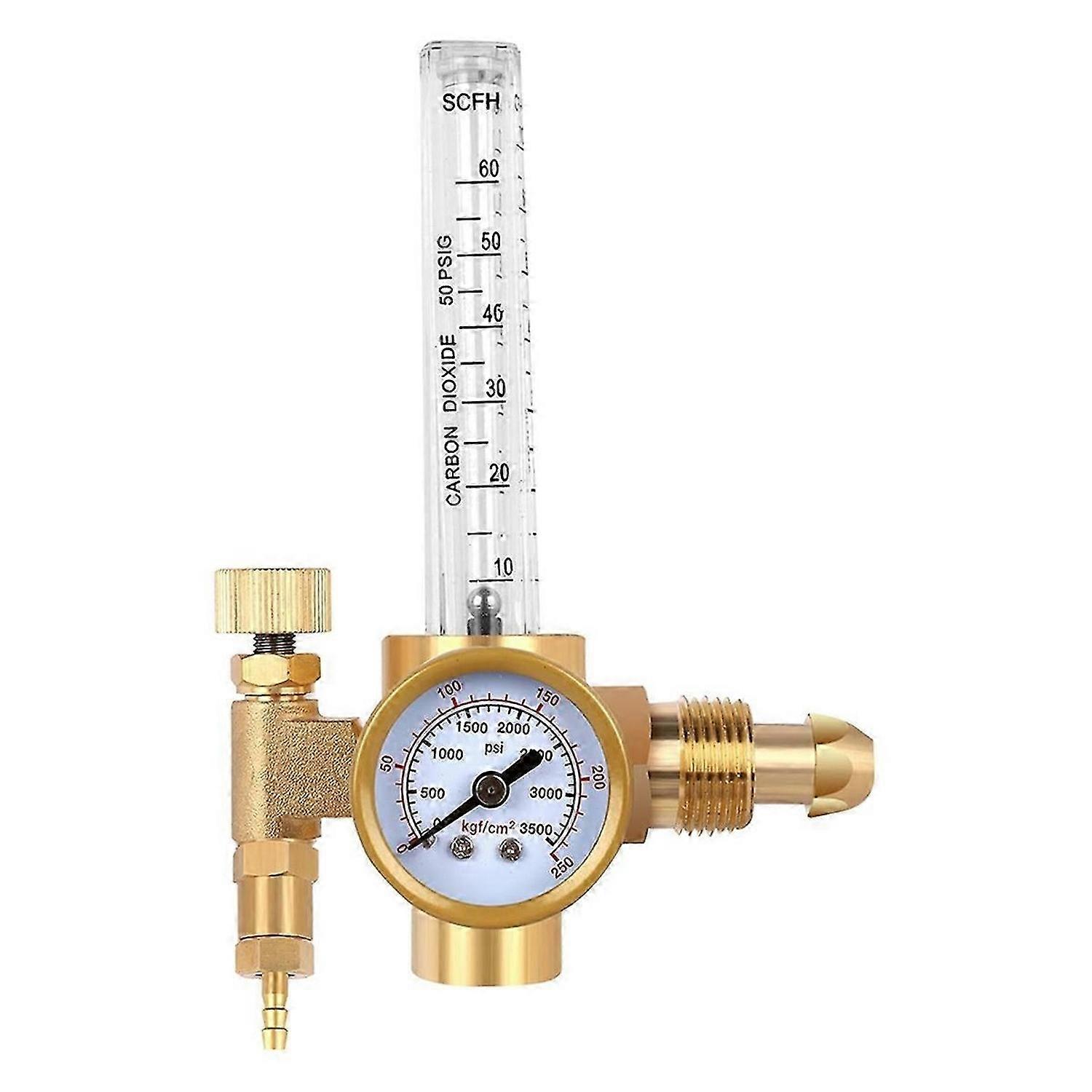 /CO2 Mig Tig Flow Meter Gas Regulator Gauge Welding Weld CGA580 Inlet Connection