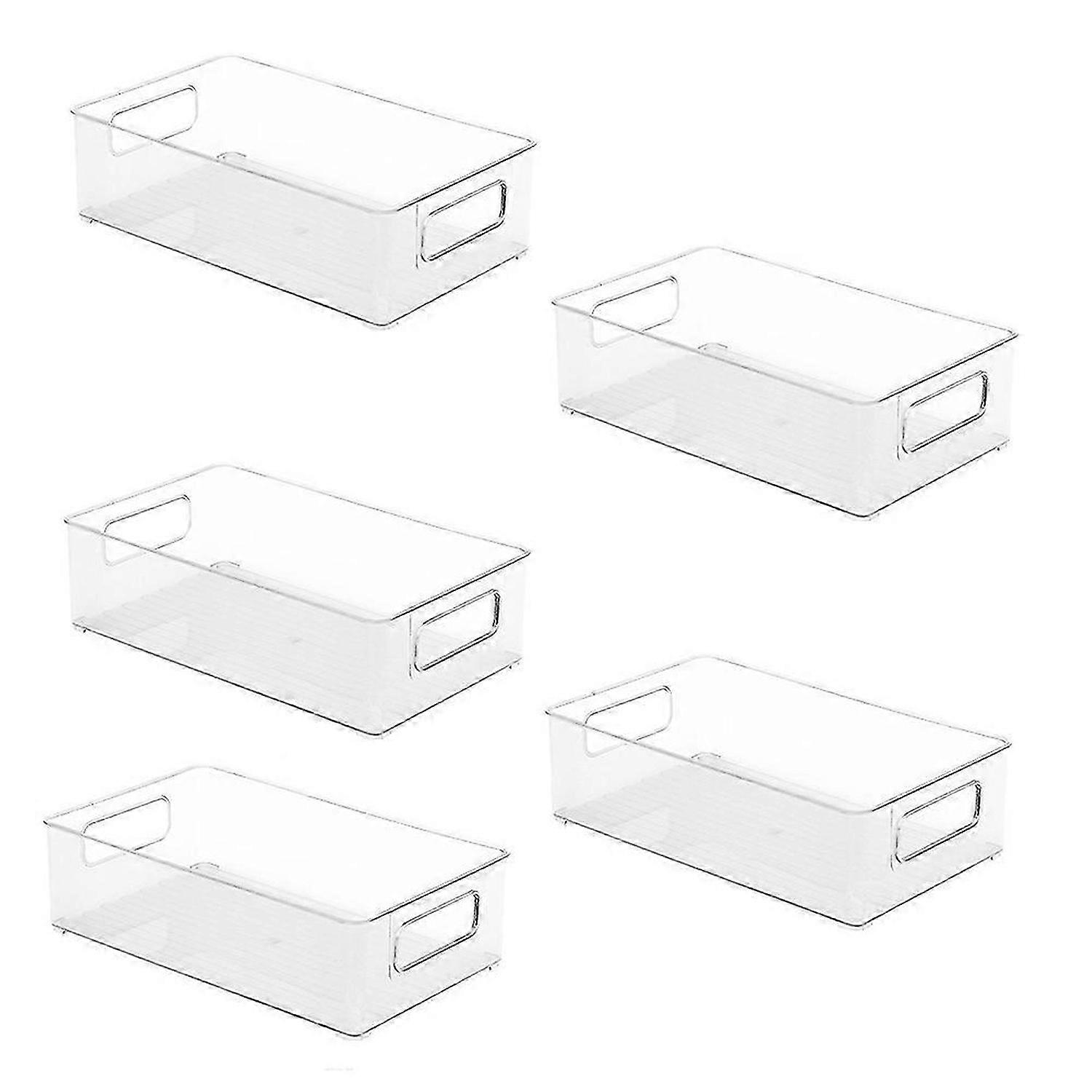 Food Organizer Storage Rack Desktop Storage Box Cosmetic Finishing Box Stackable Storage Rack Transparent