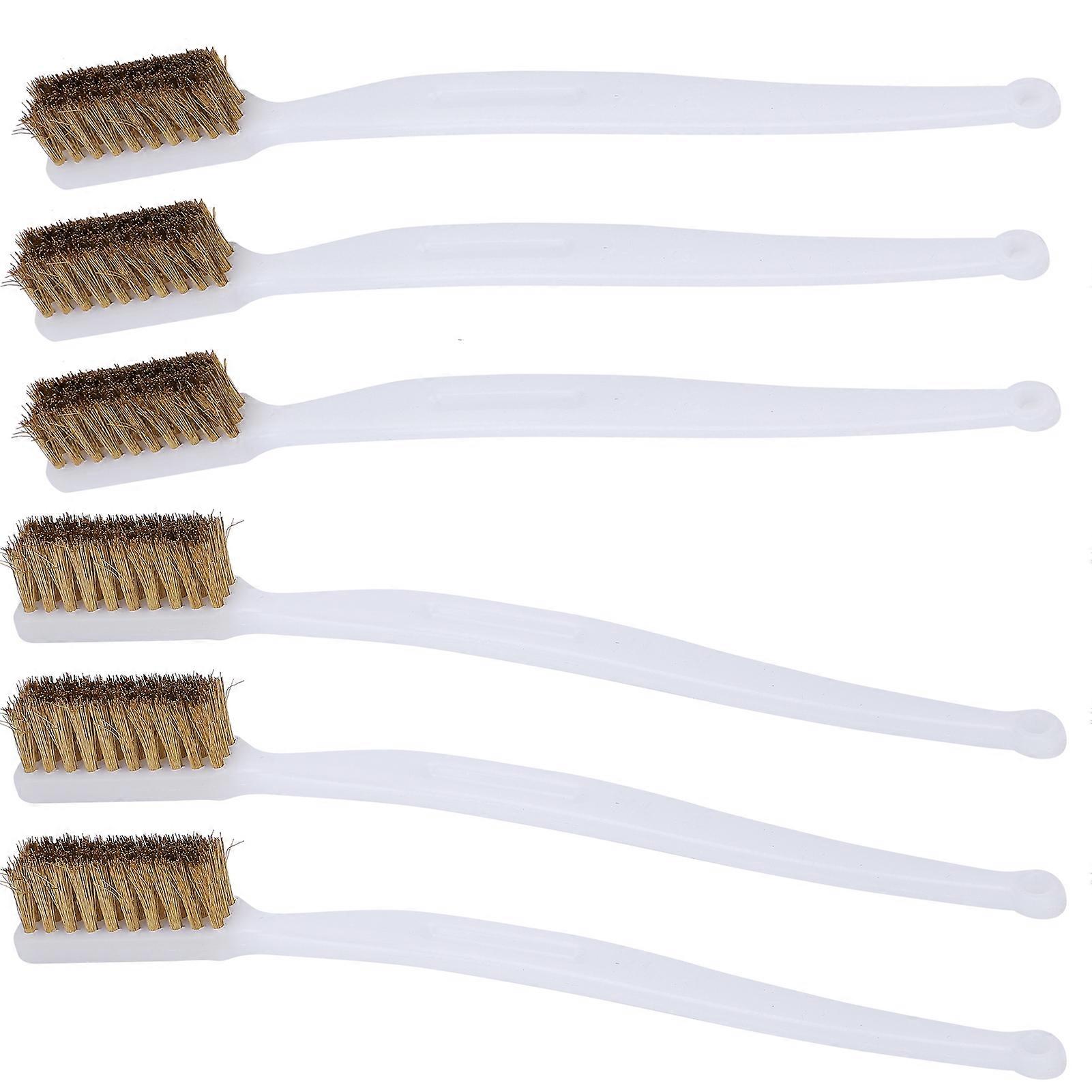 6pcs Steel Wire Brush Set 170mm Plastic Handle Rust Cleaner