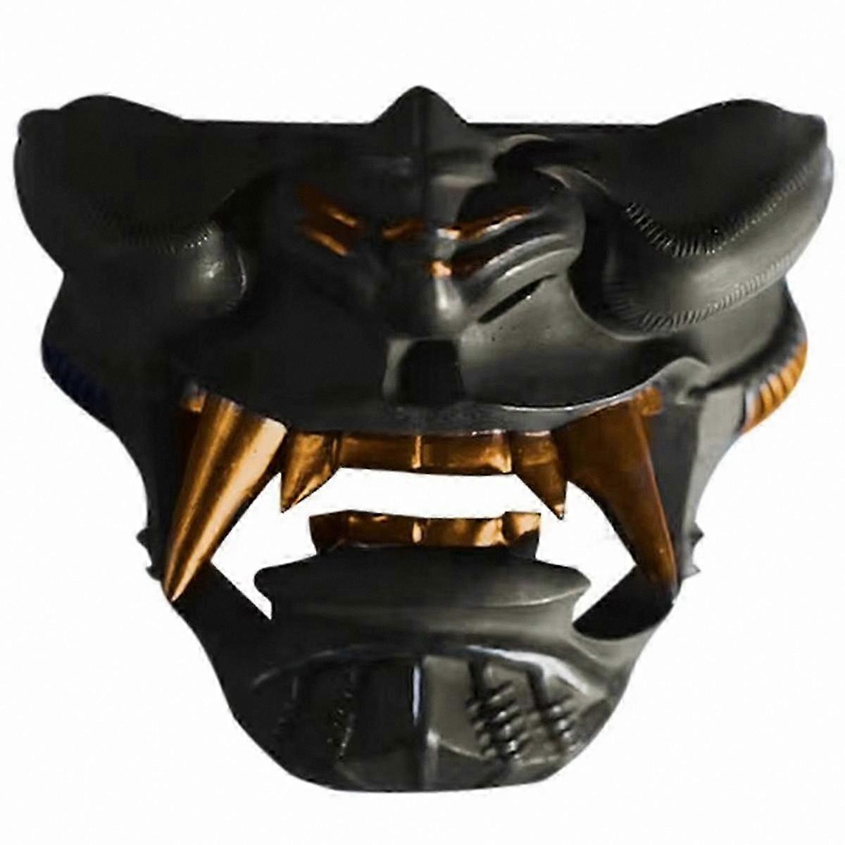Wall-Mounted Rack for Samurai Masks and Katana Displays in Black Finish