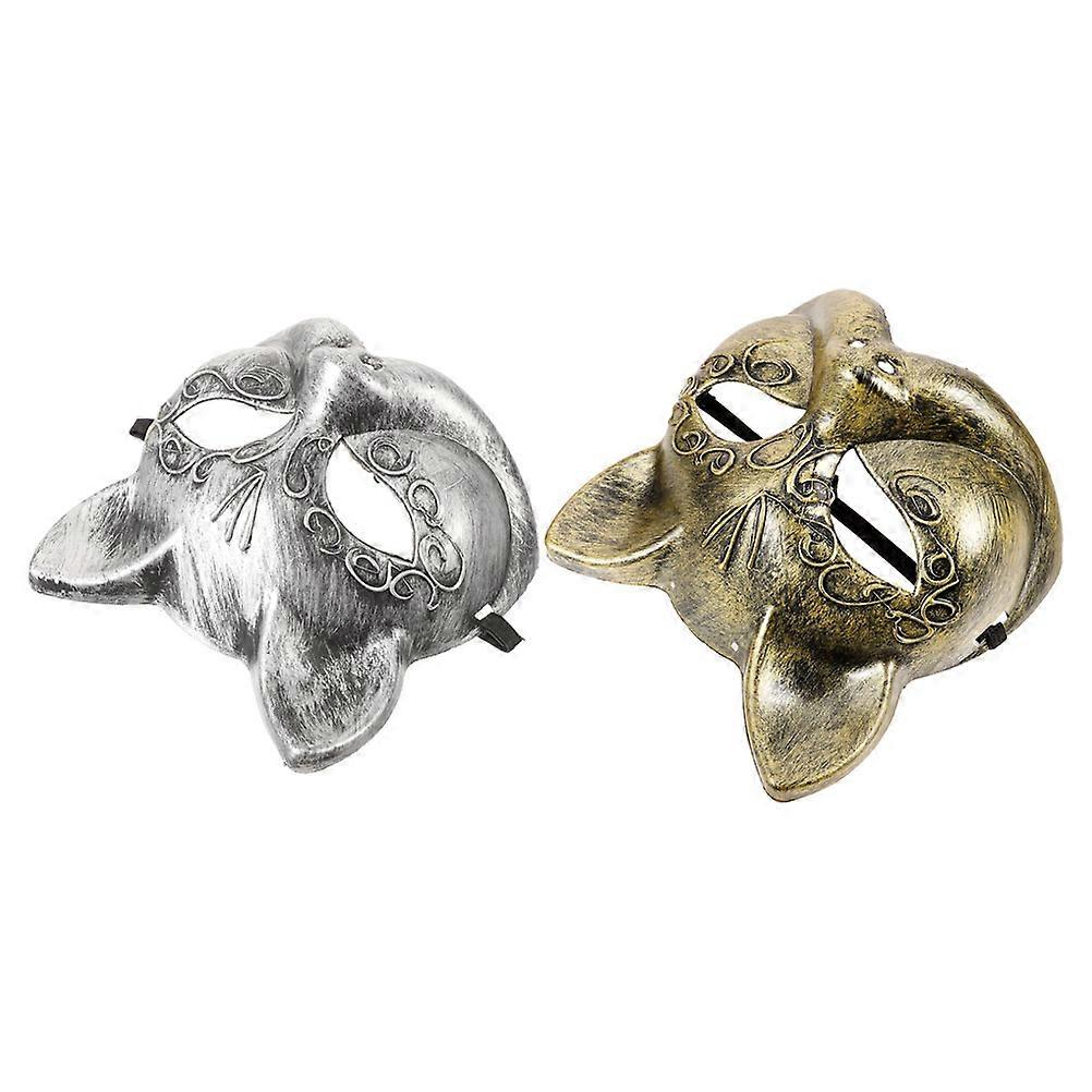 Fox Mask Half Face Carnival Mask for Halloween 6Pcs Assorted Color