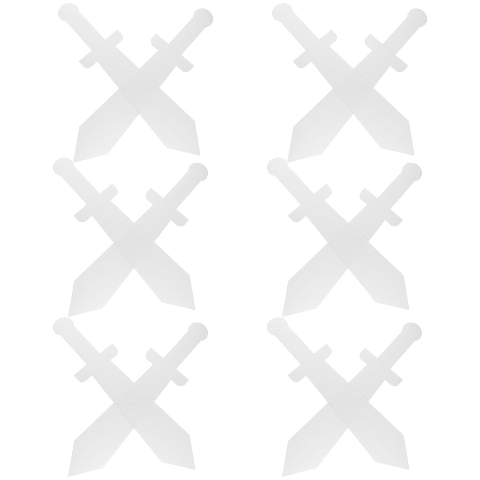 子供のための12pcsおもちゃの剣ローマンソード海賊の剣男の子のためのふり遊び騎士コスチュームロールプレイアクセサリーハロウィンホワイト