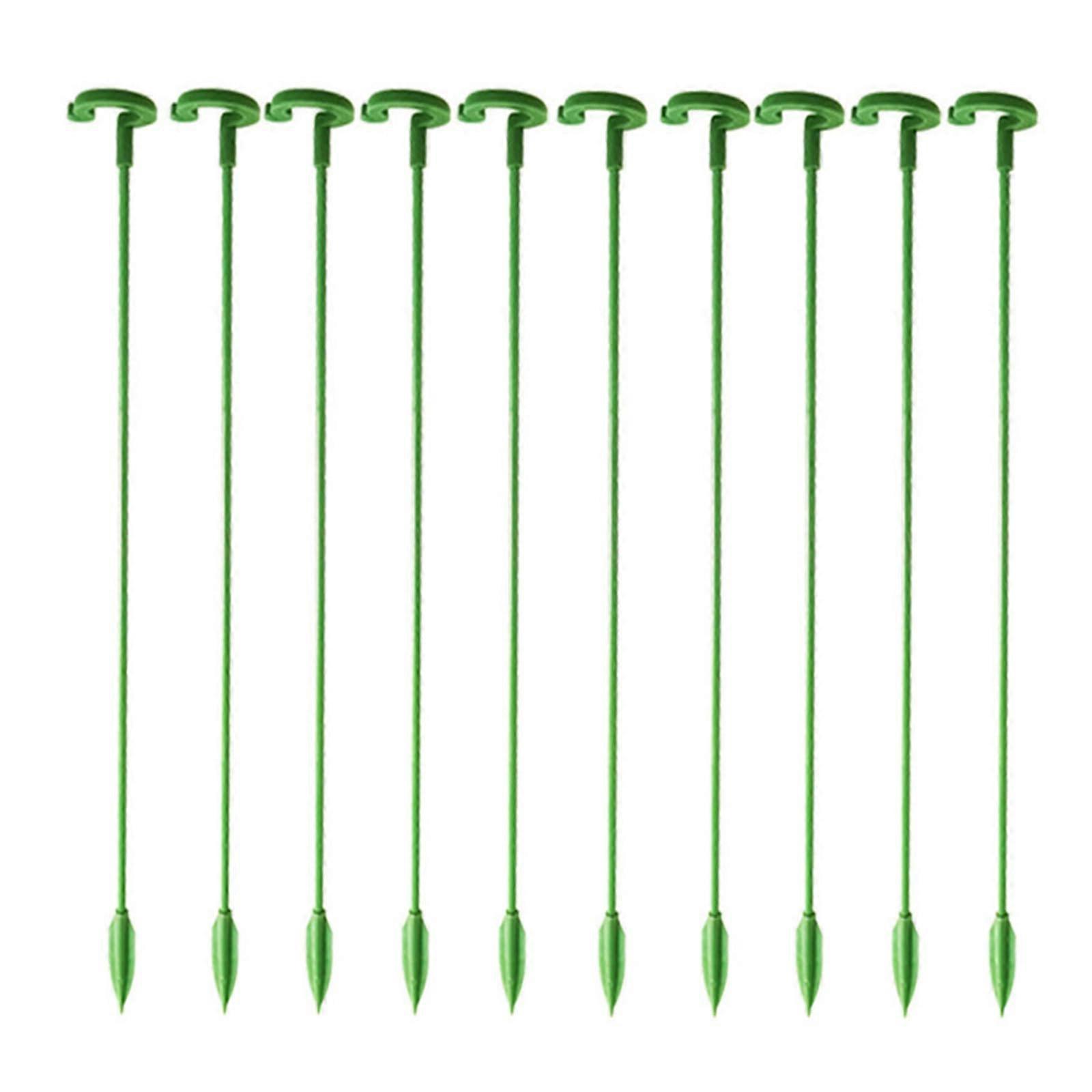 Plant Stakes 10 Pack Vertical Growth Holder For Indoor Outdoor Plants Tomatoes Beans Flowers