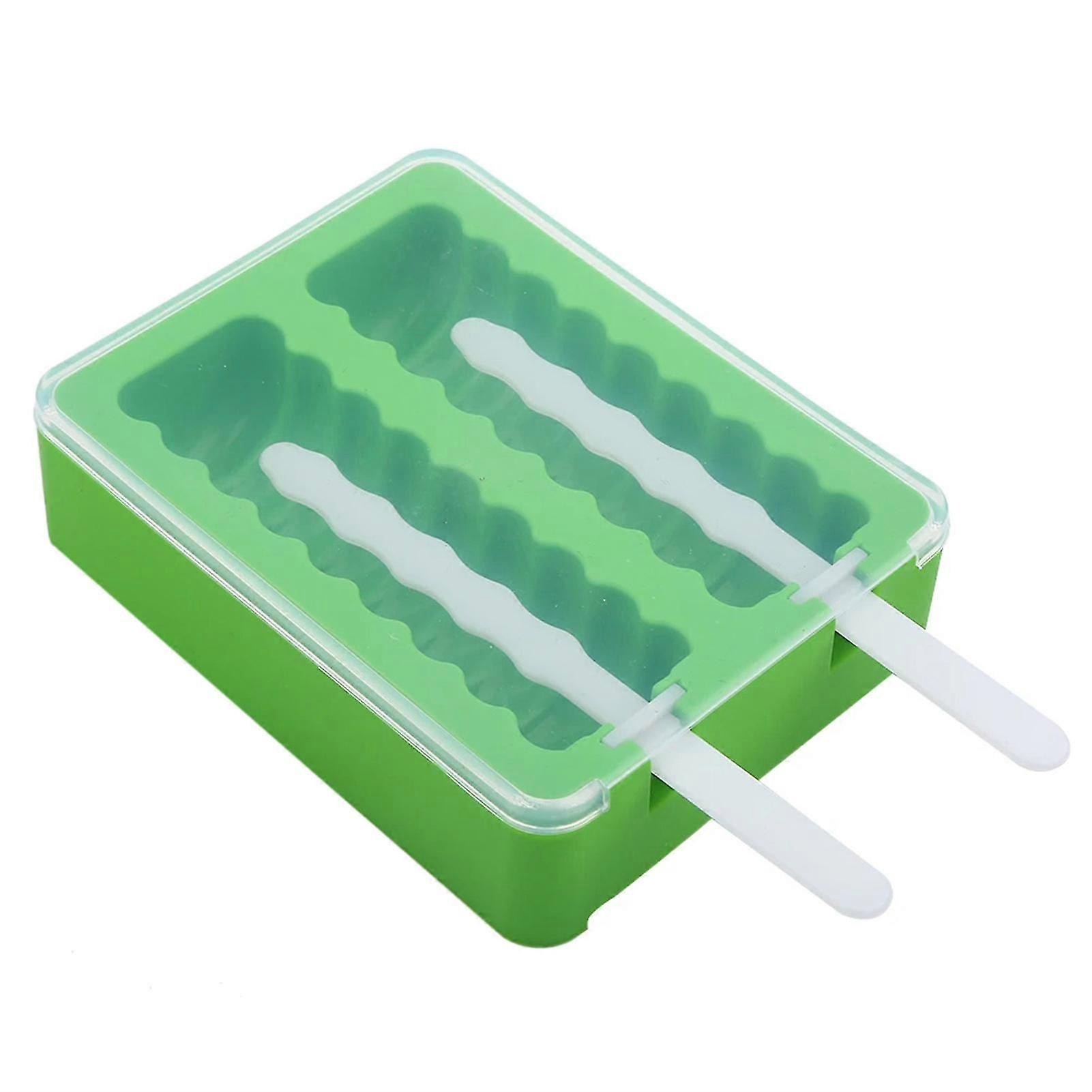 Silicone Ice Cream Maker Mold with Lid Non Stick Popsicle Maker for Home Kitchen