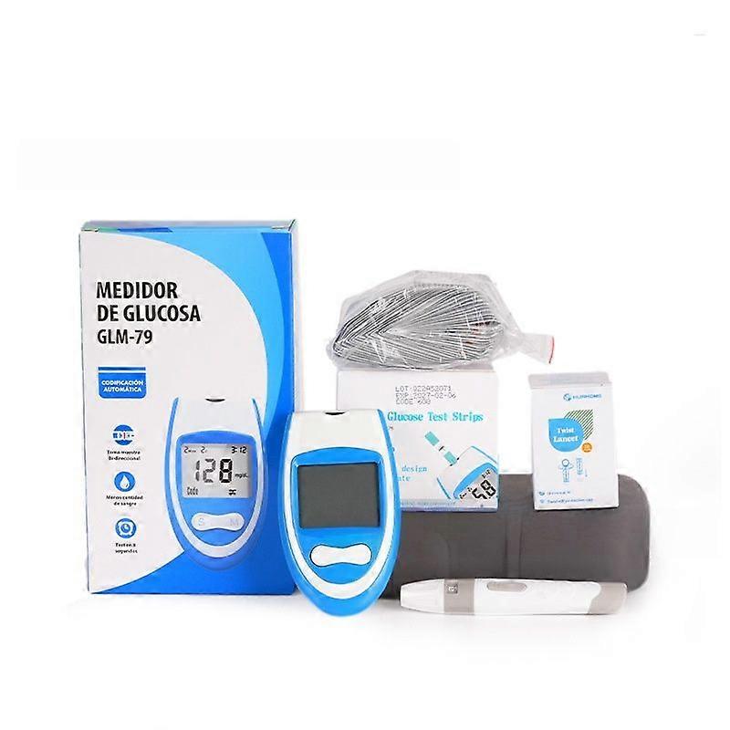 Compact Travel Blood Sugar Meter Kit - Portable Glucometer with Hard Case for On-The-Go Testing