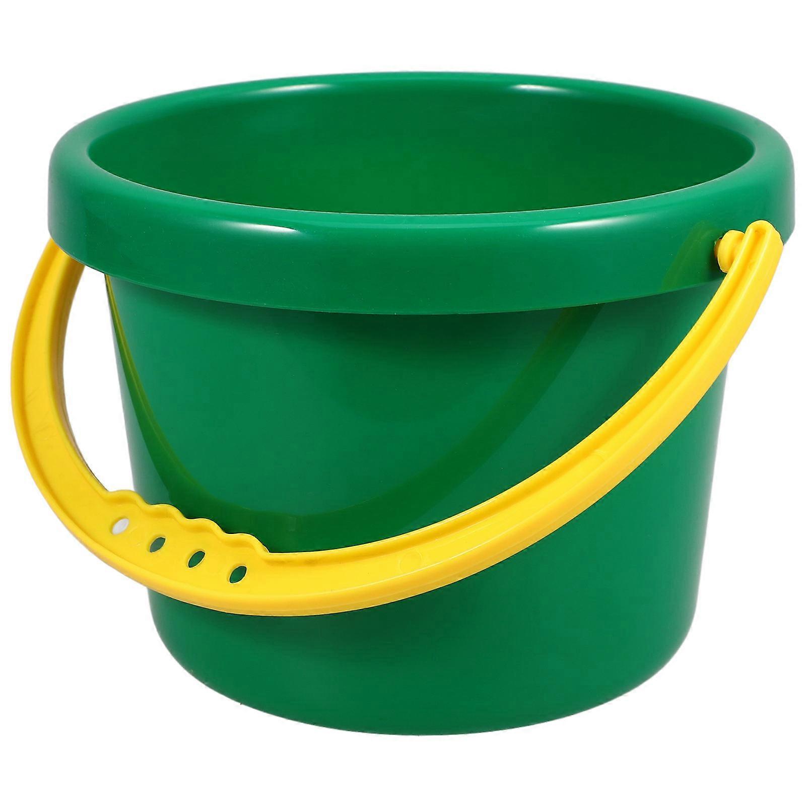 Sand Bucket Plastic Pail for Storage with Handle Outdoor Beach Toy 1 Piece