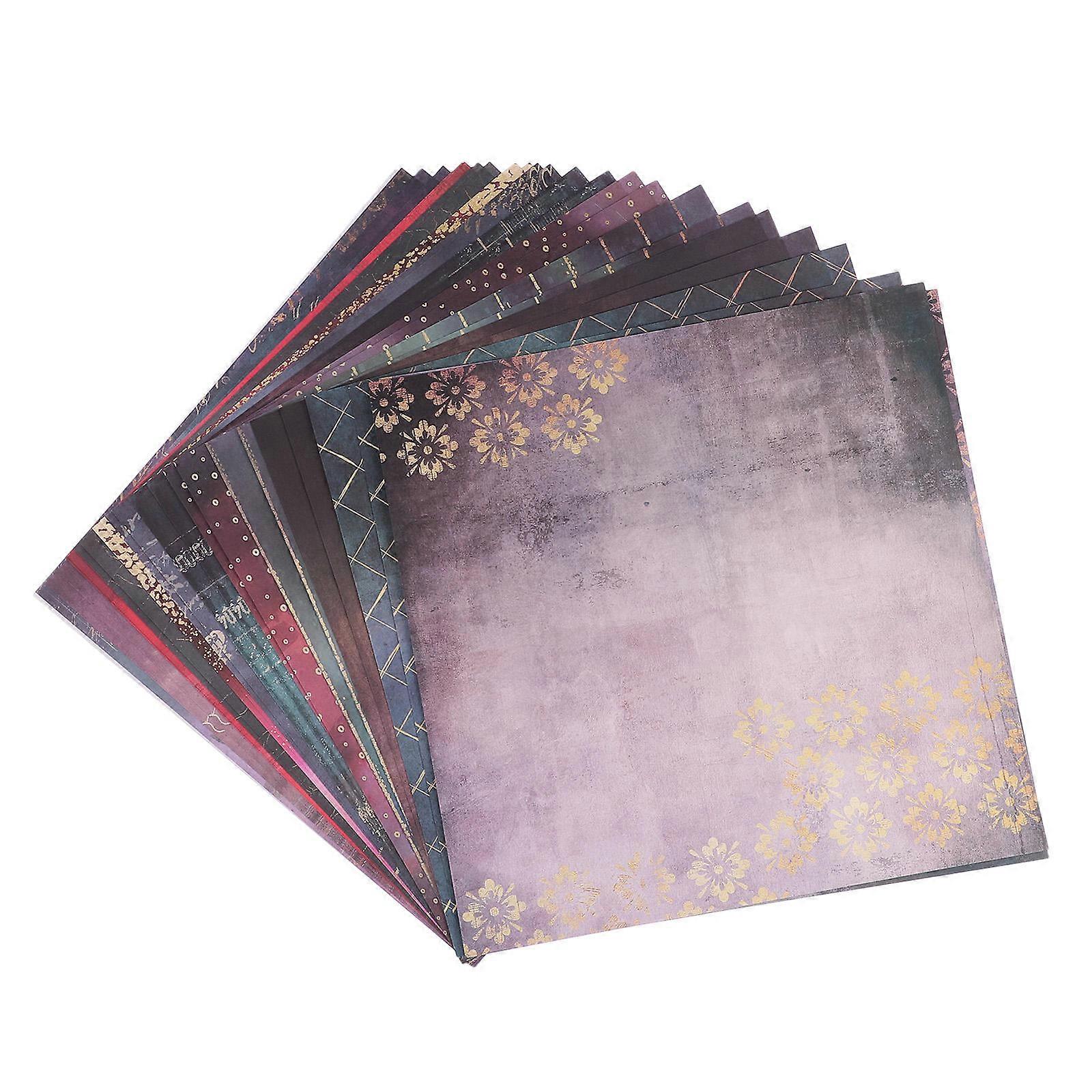 Assorted Color Scrapbook Papers Background Paper For Gift Packaging Album 24 Pcs