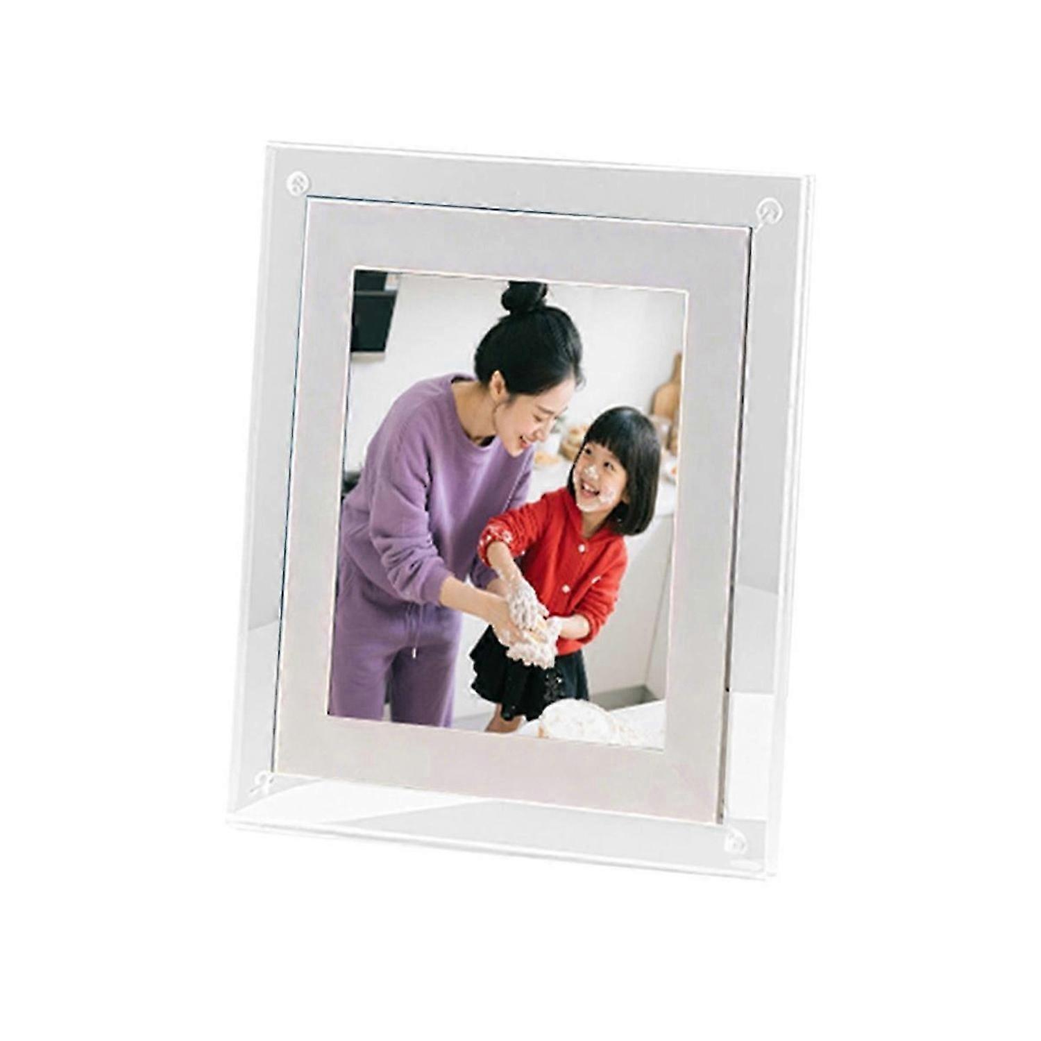 WIFI Acrylic Digital Photo Frame 10.1Inch Display IPS Screen Plug