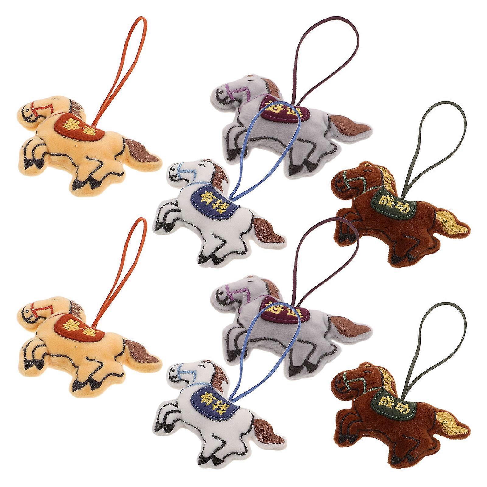 Plush Horse Bag Charm for Decoration 24Pcs Charming Soft Toy Keychain Set