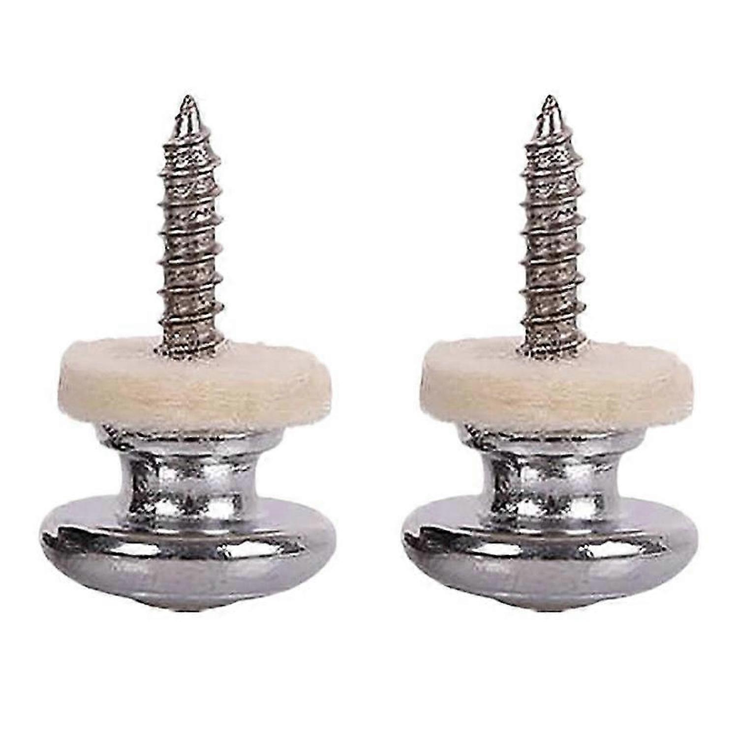 2PCS Wool Copper Guitar Strap Lock Locking Pegs Pins Mushroom Shape End Button for Acoustic Classica