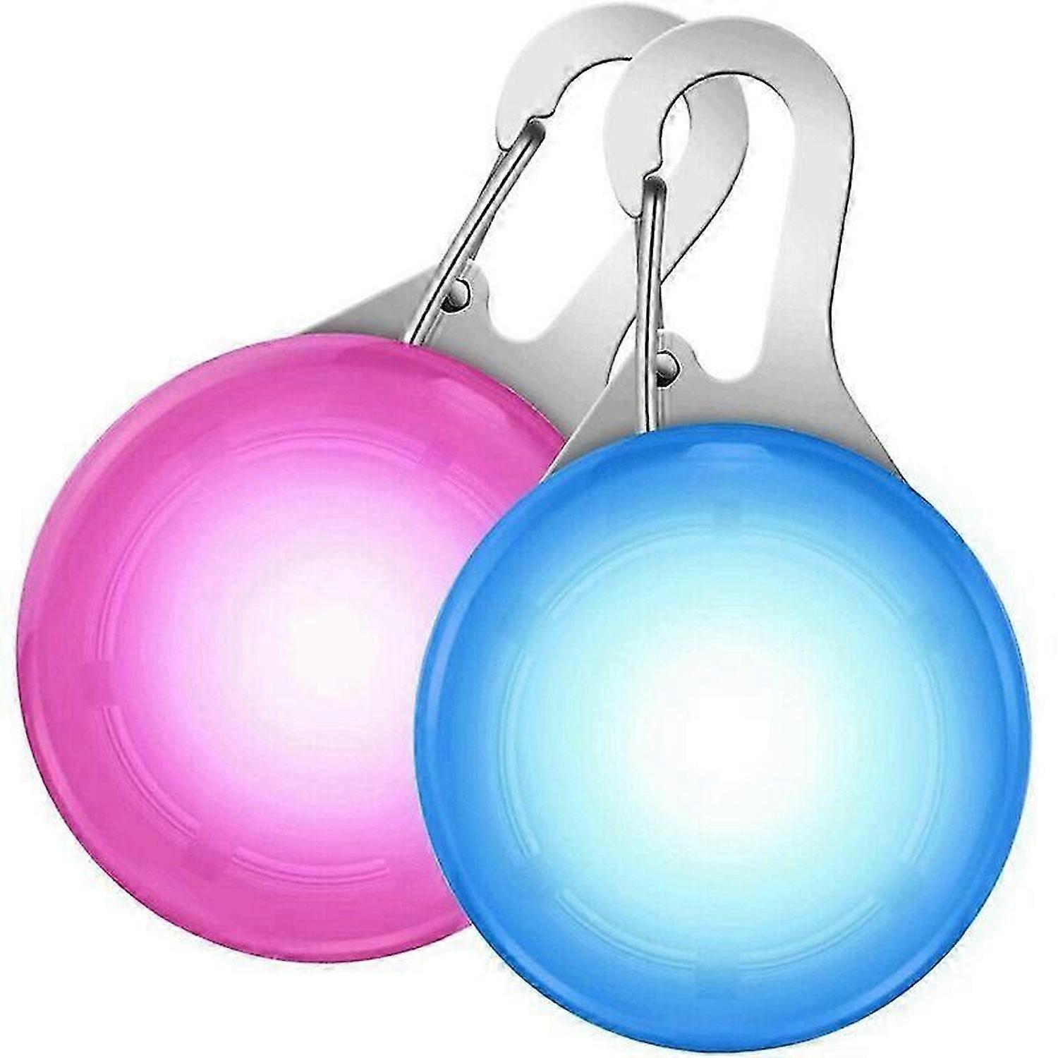 Set of 2 Puppy pendant lights, 3 lighting modes, LED, blue/pink
