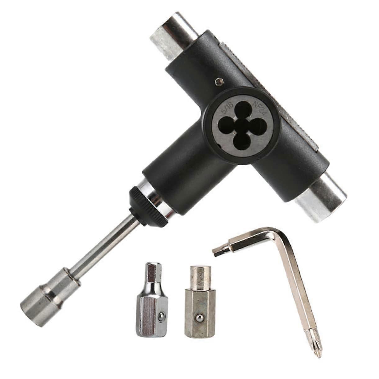 Skateboard Ratchet Wrench T-Tool for Skateboard Maintenance, Multi-Functional Heavy-Duty Tool for All Skateboard Sizes