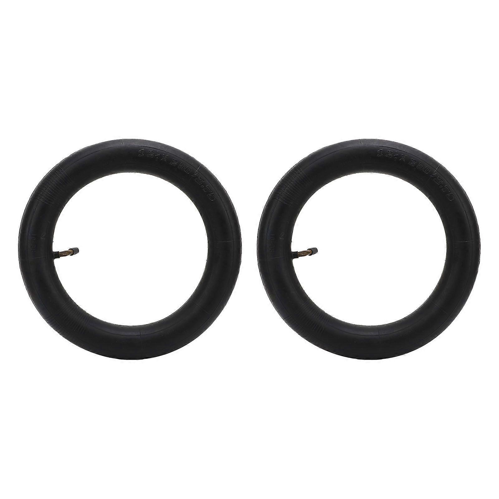 2PCS 12.5 X 2.5/2.75 Inner Tubes Rubber Shock Absorption Electric Scooter Inner Tube Replacement for Razor Pocket Mod R87 Bent Valve Stem