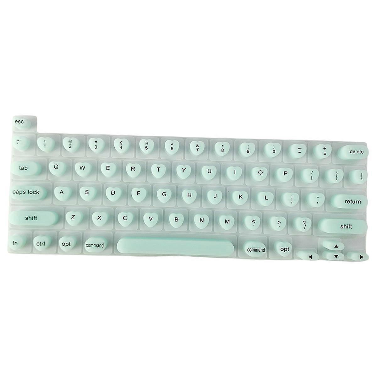Silicone Keyboard Film Protective Cover Portable Long Nails Typing Keyboard Protect Silicone Pad Easy Typing Green