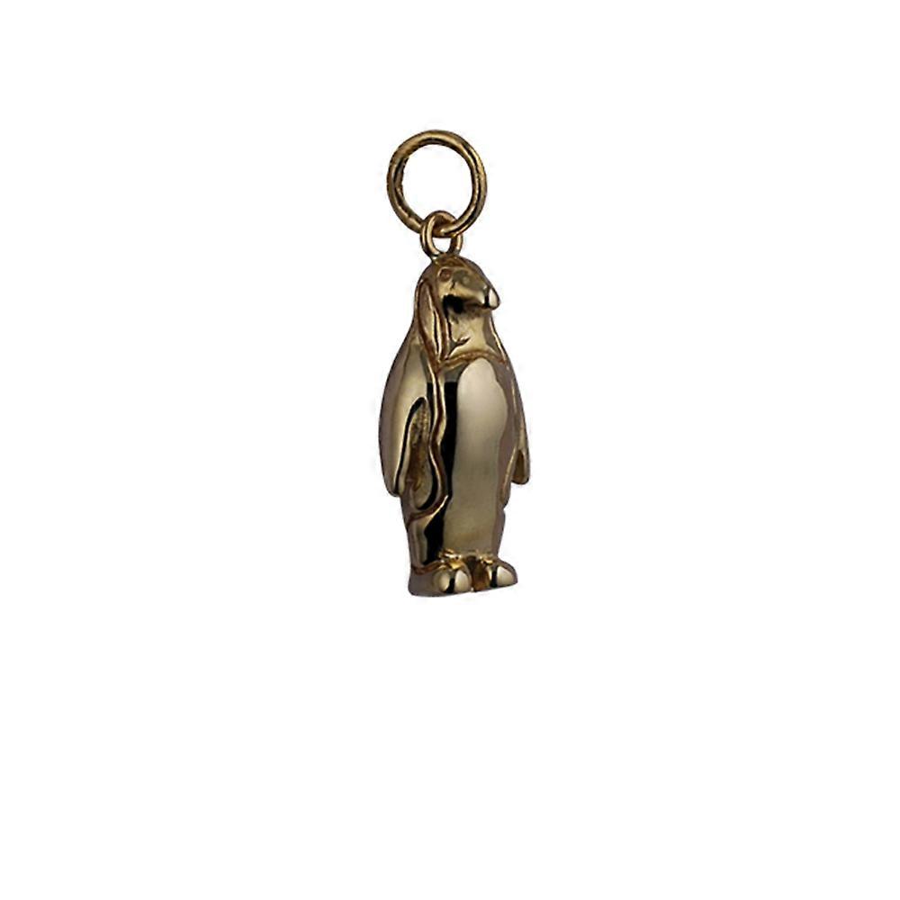 9ct Gold 19x11mm solid Penguin Pendant or Charm