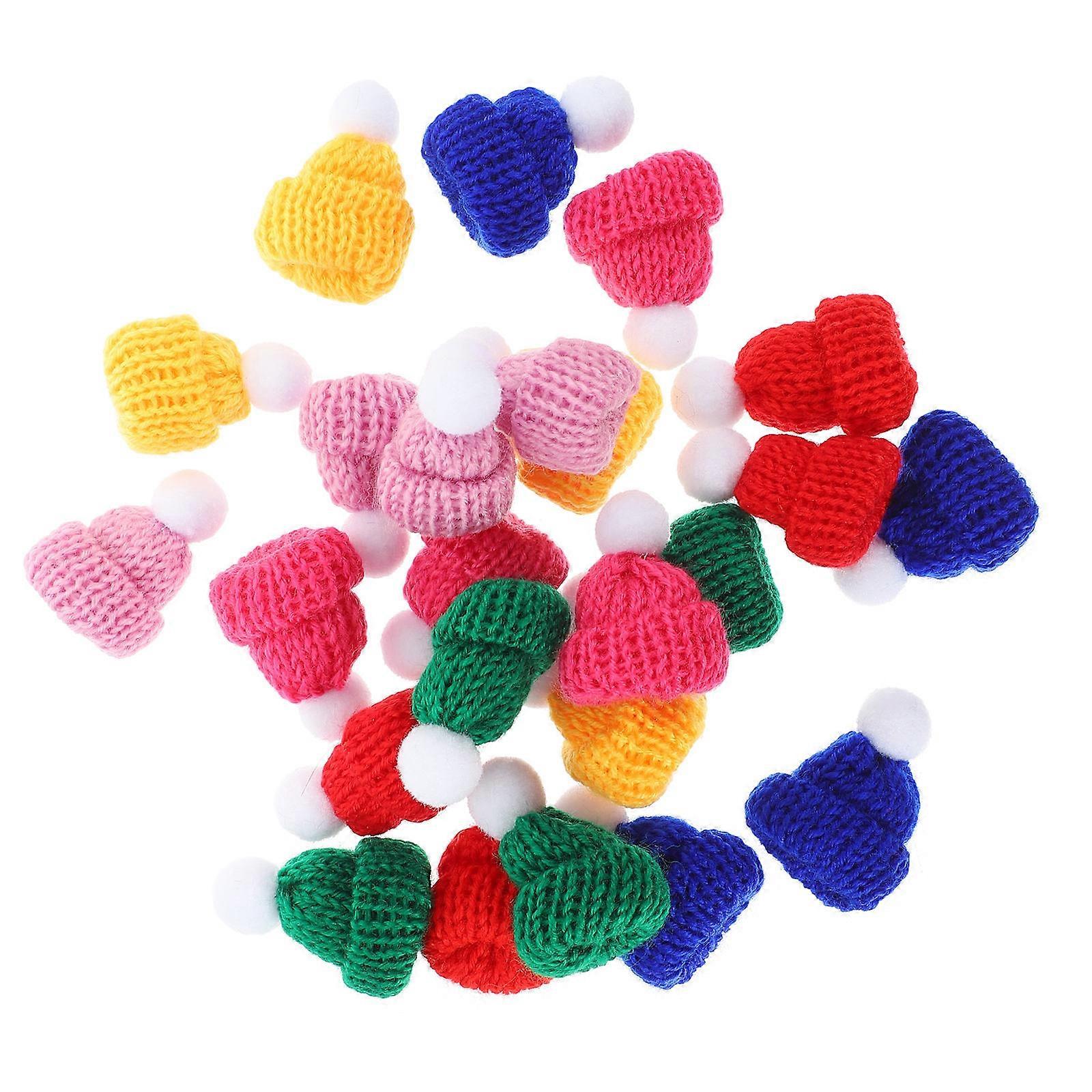 Mini Wool Hats 72 Pcs for Festive Decorations Perfect for Doll and Snowman DIY Crafts Unique Xmas Decor