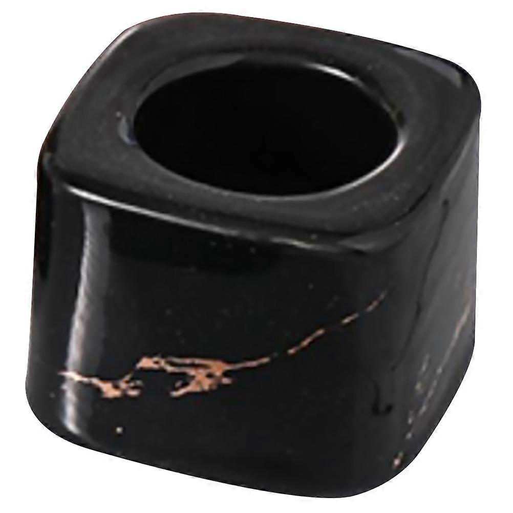 Electric Toothbrush Holder Ceramic Black for Bathroom Use 2Pcs