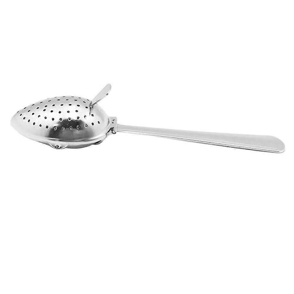 Silver Stainless Steel Tea Strainer Multi-Function Infuser 2Pcs Pack