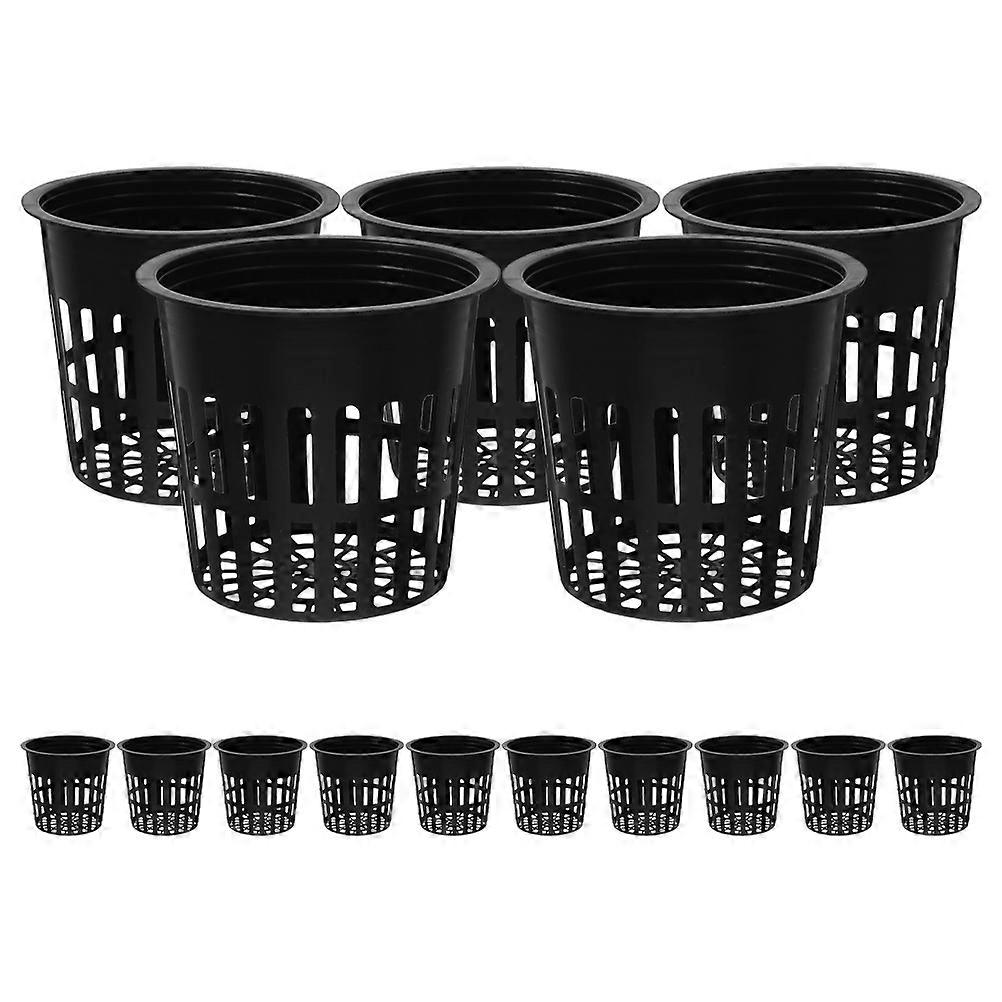 Hydroponic Net Pots Plastic Grow Basket for Garden Use 60Pcs