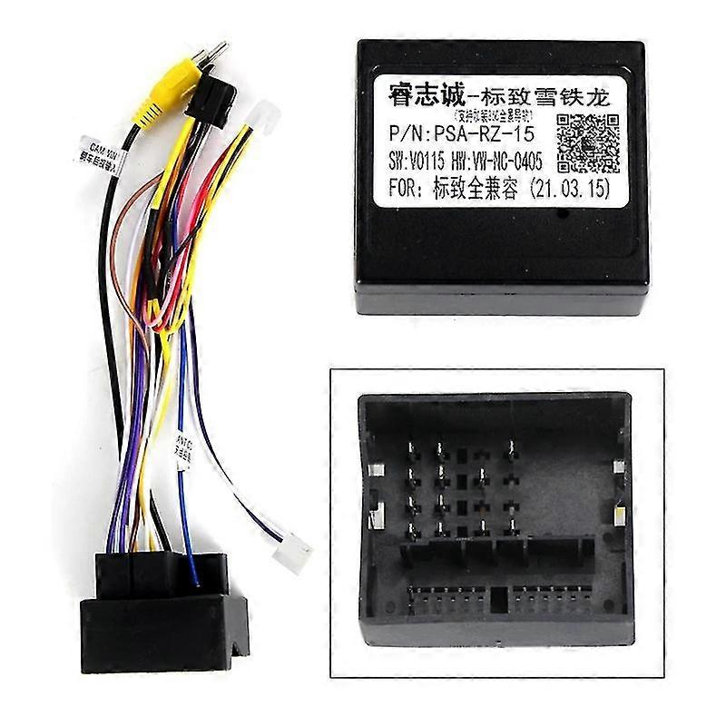 Citroen Berlingo 2 B9 2008-2019 Car Radio Dashboard Frame Power Cord CANBUS Adapter