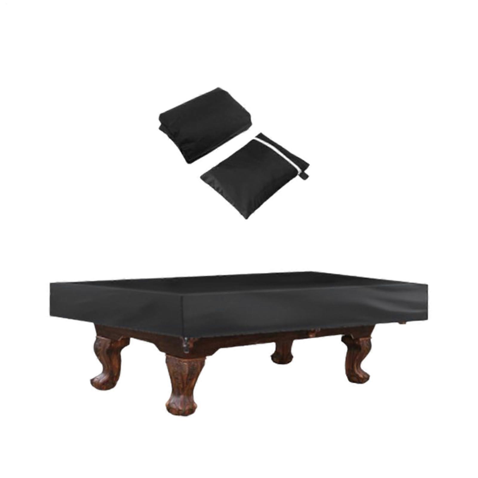 8Foot Pool Table Cover Waterproof 210D Oxford Outdoor Patio Table Protector Black/Silver