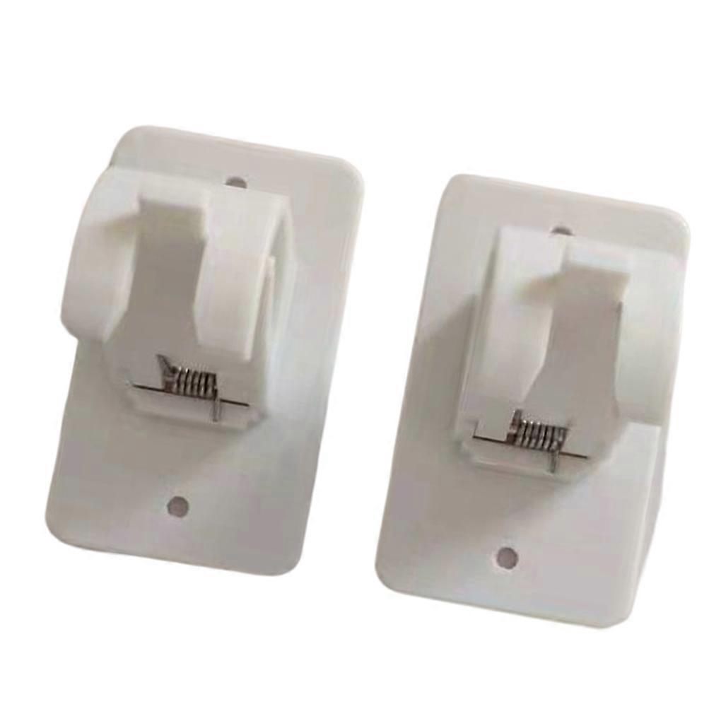 Curtain Rod Shower Hooks Fixed Clips Wall-mounted Adjustable Retaining Clip