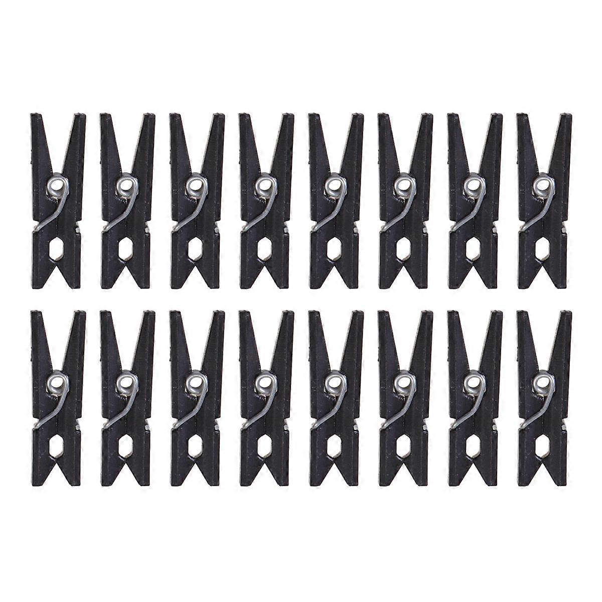 Mini Clip Plastic Craft Clips for Hanging Clothes 200Pcs Black