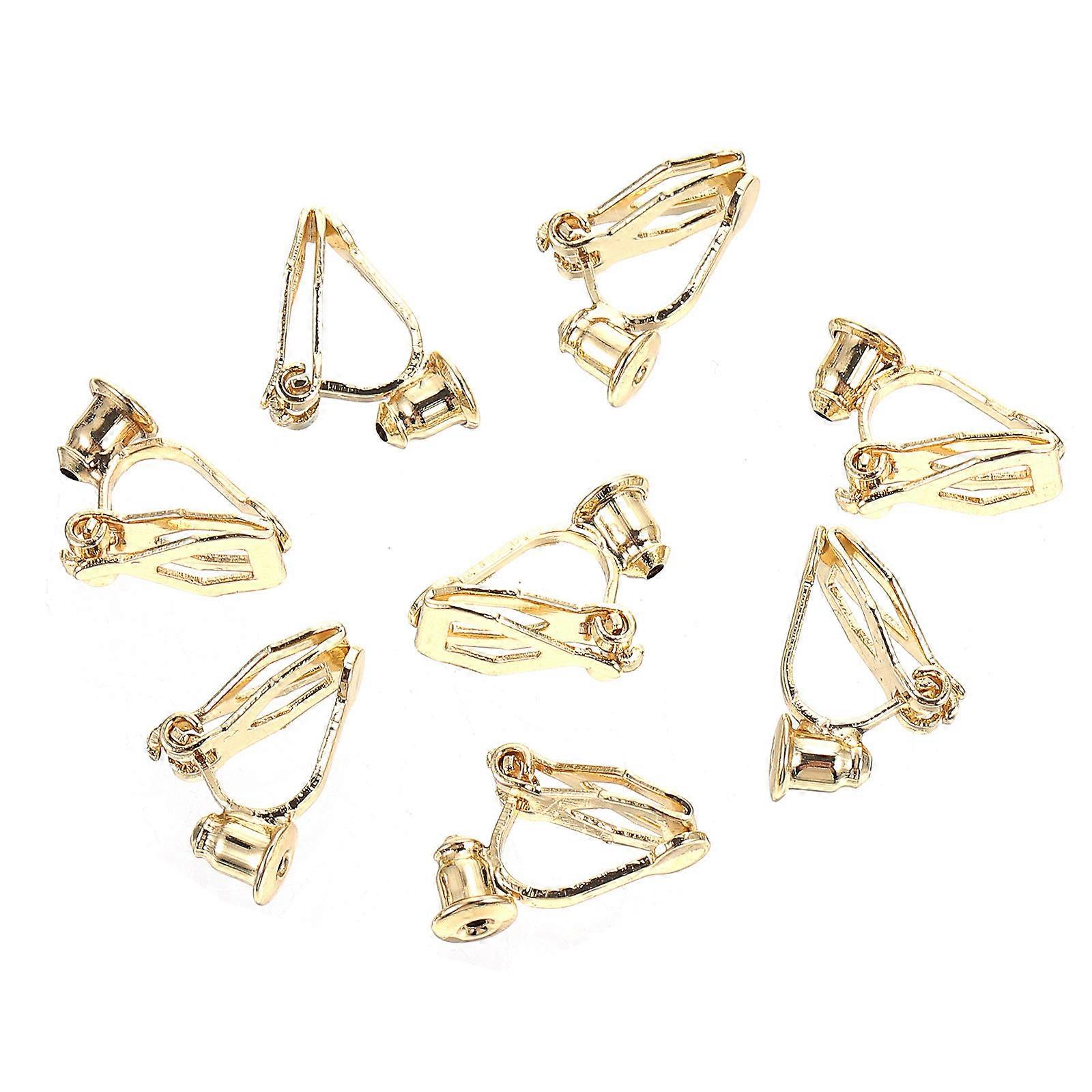 Clip On Earring Hooks Earring Base Triangular Clip Gift Giving 8Pack
