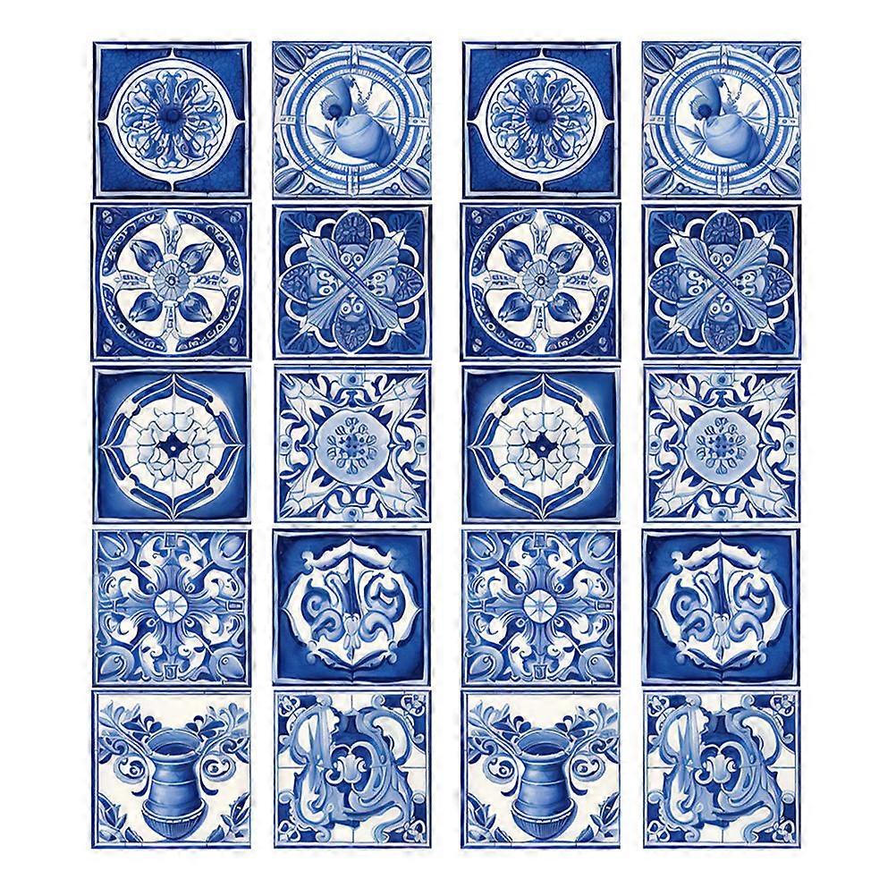 Removable Tile Sticker for Wall Decor 20Pcs Self-Adhesive PVC Wall Decals