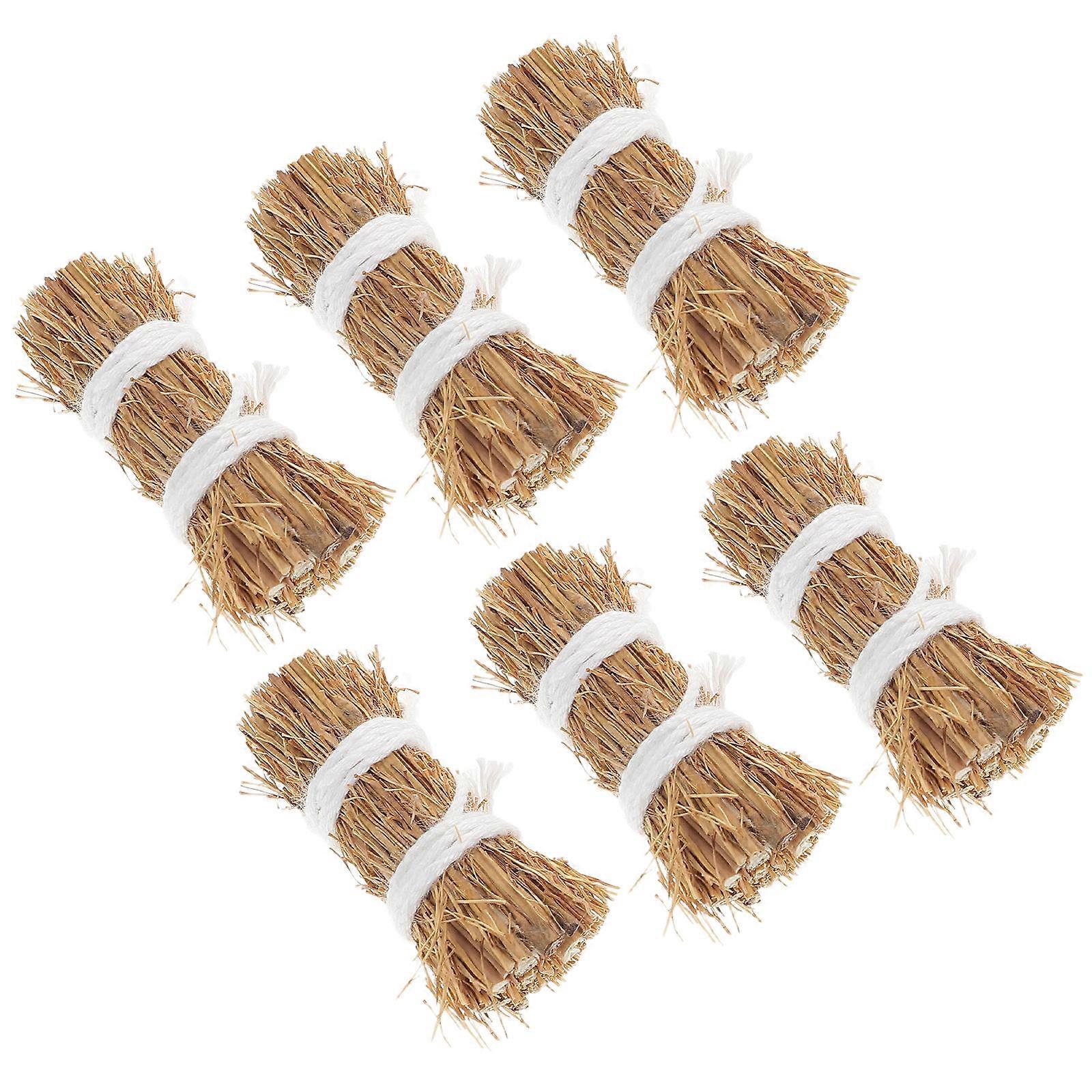Miniature Haystack Ornaments 6Pcs for Dollhouse DIY Accessories