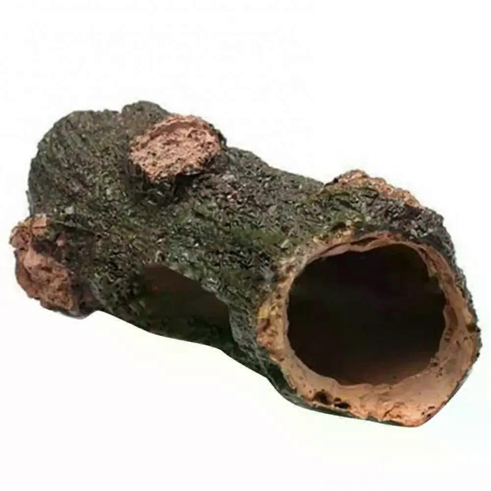 Simulation Hollow Wood Resin Tree Branches Fish Tank Ornament Aquarium Decor Trunk Hideout Log Hidden Fish Tank Reptile Habitat