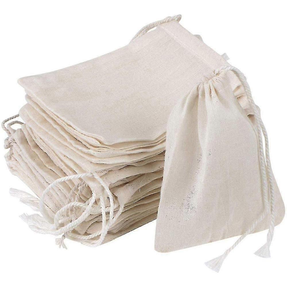 30-piece Spice Bags For Cooking - Reusable Cheesecloth Bags For Straining, Tea, Soup - Drawstring Muslin Bags