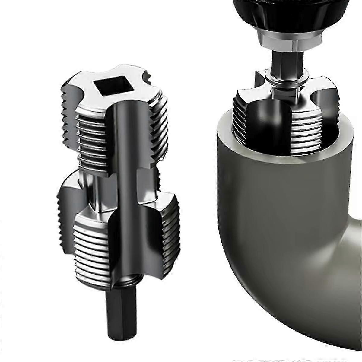 4-Point 6-Point Hexagonal Water Pipe Tap Opener Electric Drill Universal Inner Hole Tapping Tool