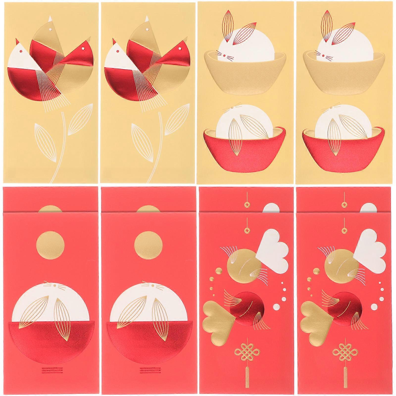 Chinese New Year Red Envelopes for Gift Money 48Pcs Assorted Color Paper Pack