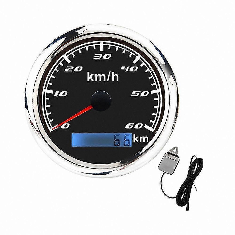GPS Speedometer Gauge for Vehicle and Marine Use with Antenna Support